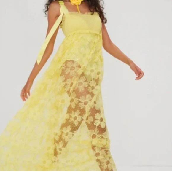 NEW For Love and Lemons Emma Maxi dress size XsSM